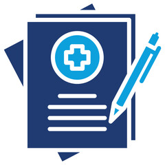Obraz premium Health Report Flat Blue Icon