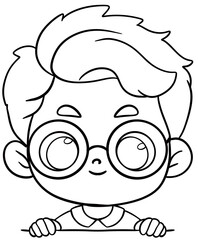 kids clipart border peek