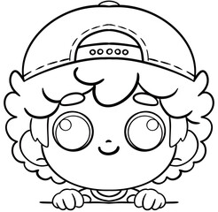 kids clipart border peek