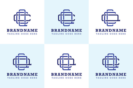 Letters CQC QCC CCQ CQQ QCQ QQC Monogram Logo Set, suitable for any brand