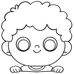 kids clipart border peek
