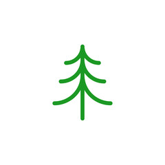 A Single Icon of Tree, Flat Icon, Simple Modern Collection for Design, Web Sites, Apps, Cards. Contains Linear Images of Deciduous and Coniferous Trees