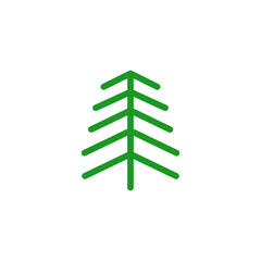 A Single Icon of Tree, Flat Icon, Simple Modern Collection for Design, Web Sites, Apps, Cards. Contains Linear Images of Deciduous and Coniferous Trees