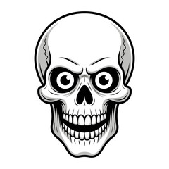 Fototapeta premium human skull vector illustration
