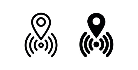 live location icon. present location. live tracking symbol for app, website, ui , ux etc. png and vector illustration on transparent background
