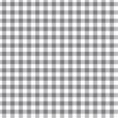 Gingham seamless pattern with gray and white color, checkerboard background, square, tablecloth, book cover, Vector illustration