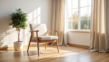 Modern minimalistic living room interior design.