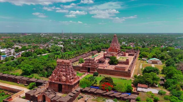 Brihadeshwara Temple in Tanjore, Tamil Nadu, India.