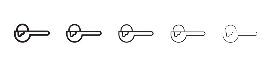 Scoop icon thin flat outline style vector sign