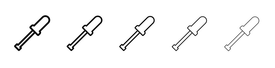 Screwdrive icon thin flat outline style vector sign