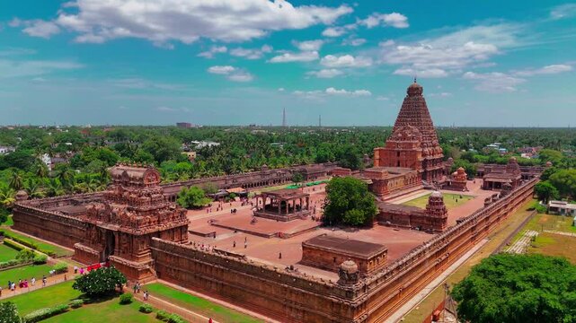 Brihadeshwara Temple in Tanjore, Tamil Nadu, India.