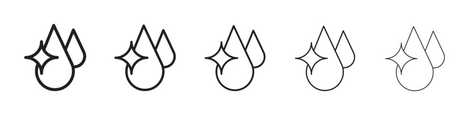 Skin care icon thin flat outline style vector sign