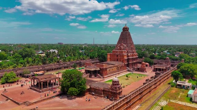 Brihadeshwara Temple in Tanjore, Tamil Nadu, India.