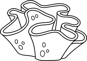 Coral Outline Coloring Page for Kids

