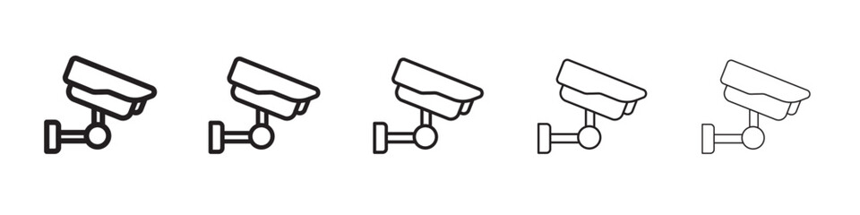 surveillance icon thin flat outline style vector sign