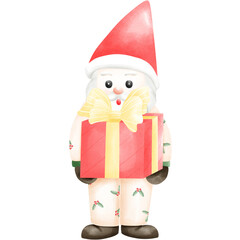 Christmas cute santa watercolor,x-mas