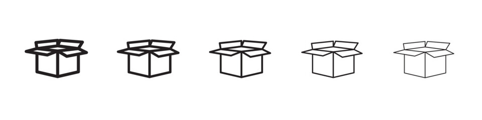 Unpack icon thin flat outline style vector sign
