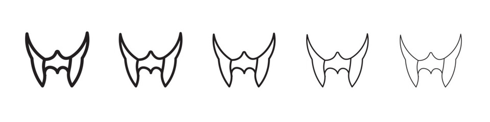 valkyrie icon thin flat outline style vector sign