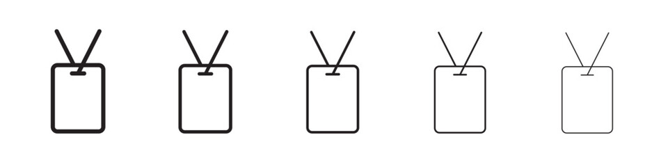 VIP pass icon thin flat outline style vector sign