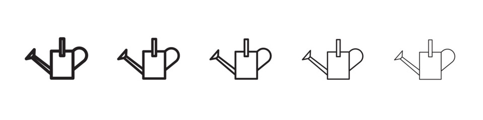 Watering Can icon thin flat outline style vector sign