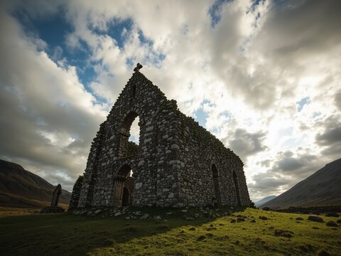 Ancient Cill Chriosd Church Ruins on Isle of Skye - Scottish History