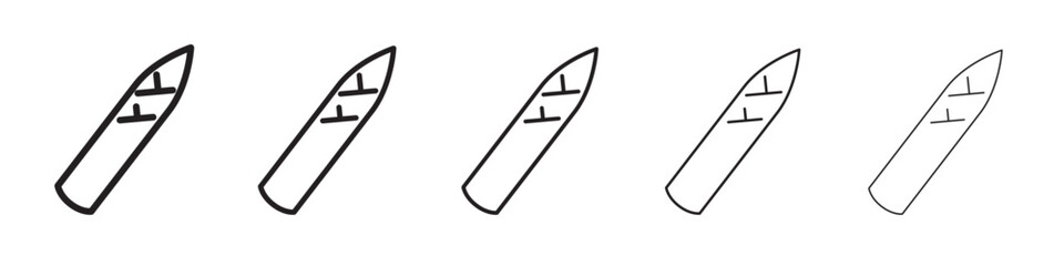 asparagus icon thin flat outline style vector sign