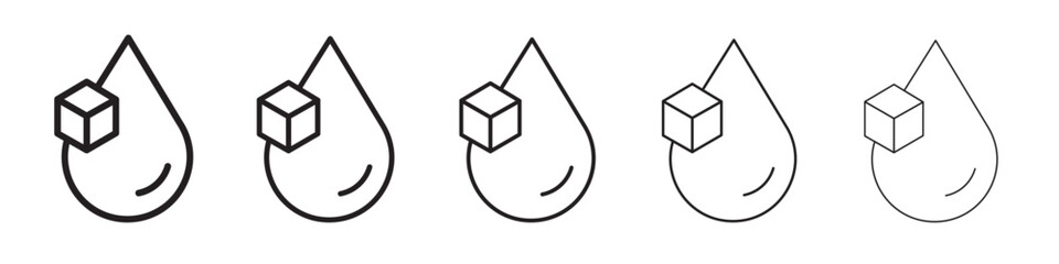 blood glucose icon thin flat outline style vector sign