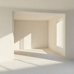 Sunny Empty Room Interior Design.