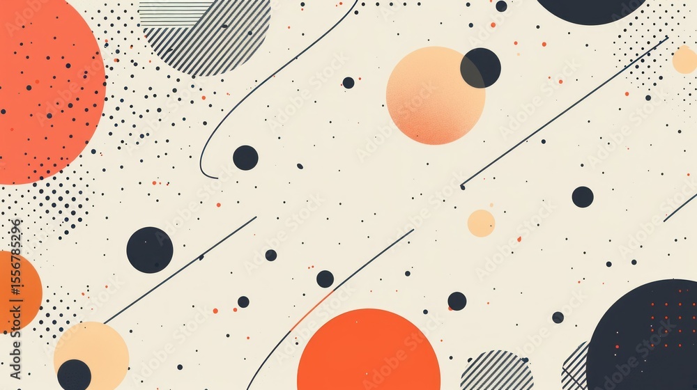 Poster modern minimalistic pattern with dots and lines stock photo --ar 16:9 --raw --v 6 job id: 4d32b6be-1