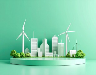 Minimalist city model, sustainable urban design