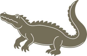 Crocodile Vector Illustration On White Background