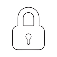 security padlock line icon