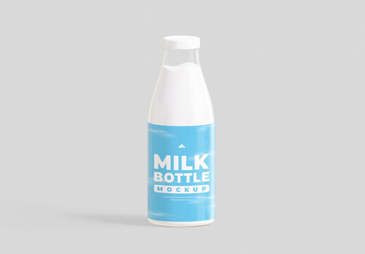 Milk Bottle Mockup