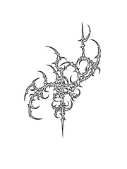 Cyber sigilism tattoo design