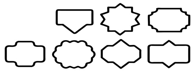 Obraz premium Vintage frames, banners, shapes, labels set vector