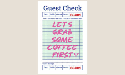 funny guest check svg design