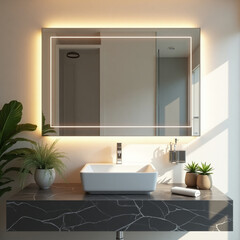 Modern Luxury Mirror with Sleek Frame for Elegant Interior Spaces