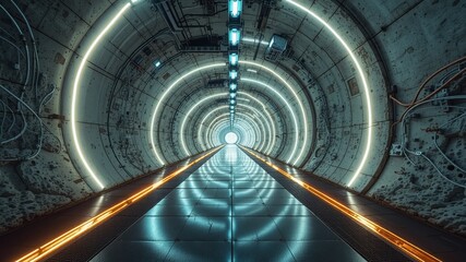 Futuristic Virtual Reality Corridor