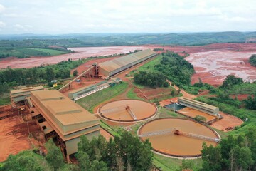 Construction site and aluminum bauxite mining plant