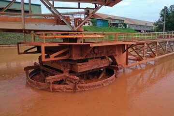 Construction site and aluminum bauxite mining plant