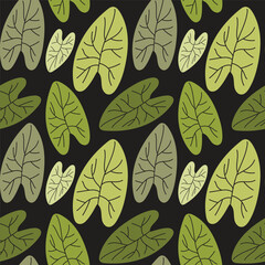 vector colorful leaves pattern design, seamless pattern of leaves
