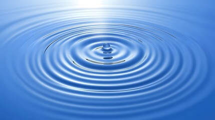 Water Drop Ripples Blue Liquid Surface Texture