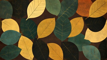 Autumn Leaves Pattern Texture Background Graphic Design