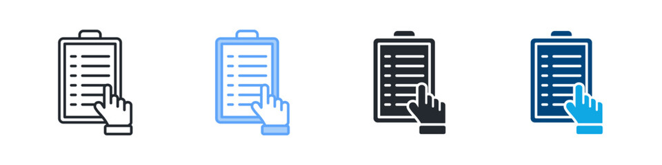 Control Icon Set Multiple Style. Designed In Outline, Blue, Glyph, Dual Tone