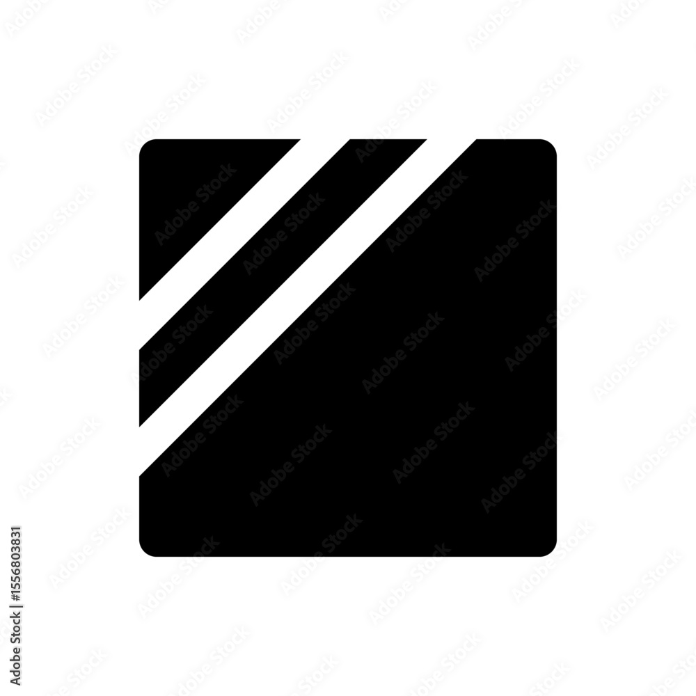 Poster toggle switch in the off position with a white arrow pointing right on a black rounded rectangle sha