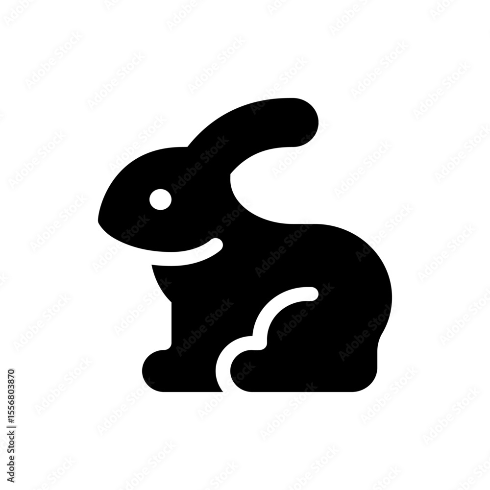 Poster a simple graphic featuring a bold black circle with a short diagonal line positioned above and to th