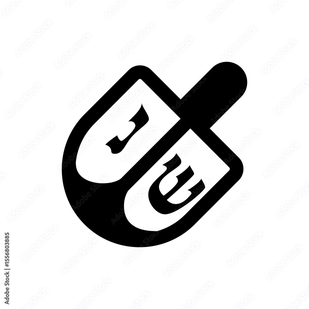 Poster a simple graphic featuring a bold black circle with a short diagonal line positioned above and to th