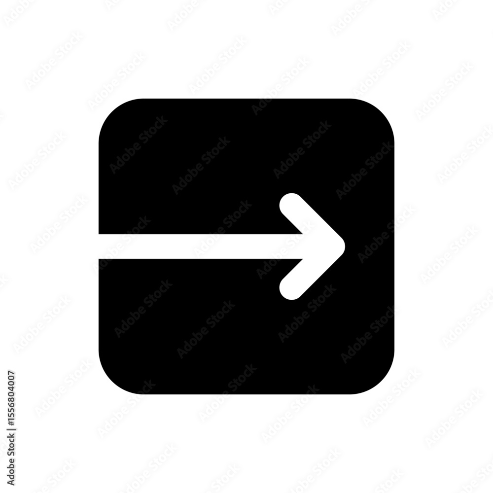 Fototapete black rounded rectangle with the word ene in white letters diagonally across the center of the shape