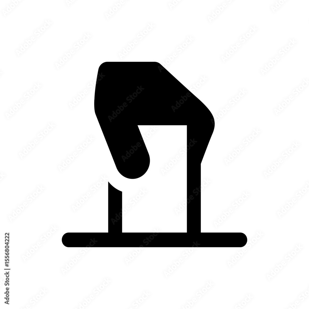 Poster two overlapping egg shaped black objects with rounded edges and smooth curves on a white background 
