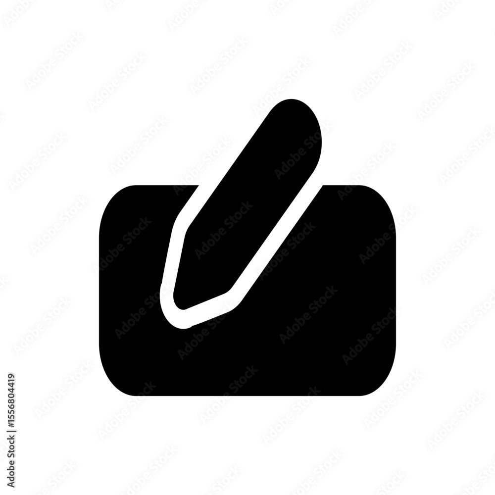 Poster black cube with white y shape on the front and a white l shape on the side in a solid background vie